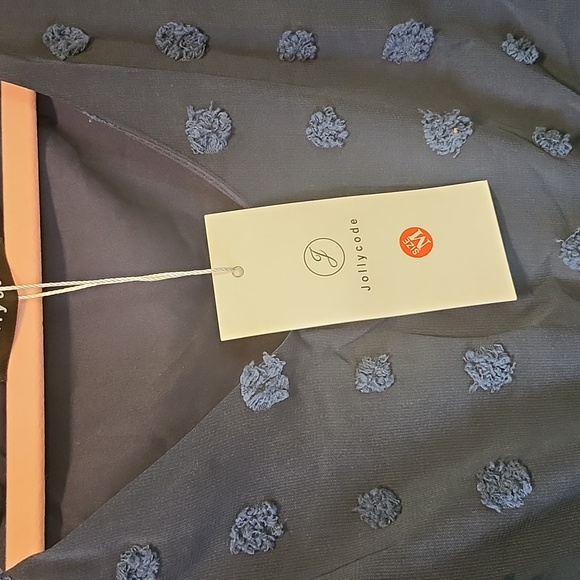 Women Summer Dress V-Neck Dot Short Sleeve - Picture 6 of 6